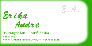 erika andre business card